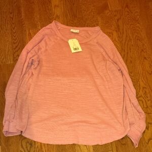 Casual Pink Long Sleeve Top** true color In last 3 pics***